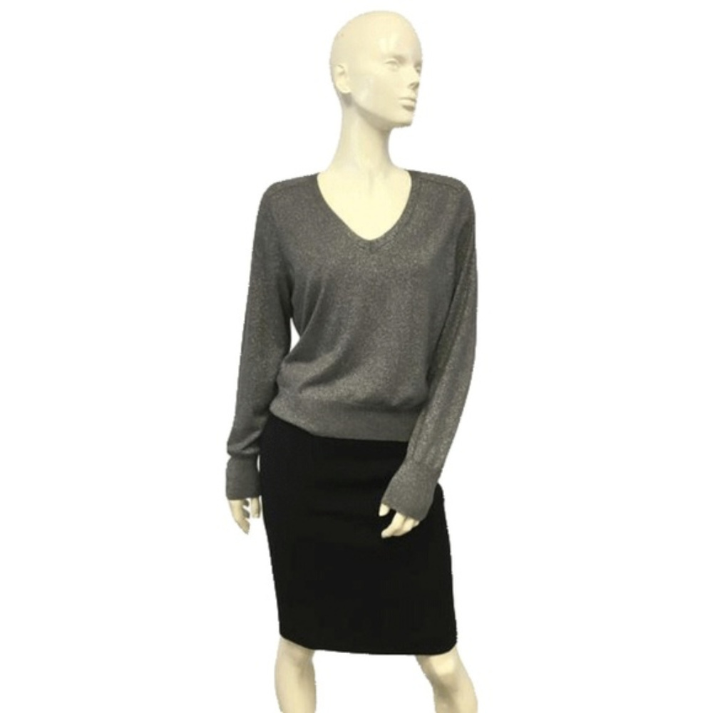 Talbots Silver Metallic Sweater Size XL